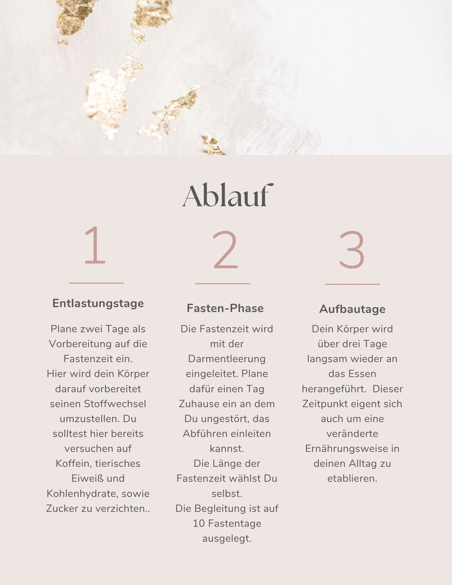 Seite aus dem Heilfasten-Workbook