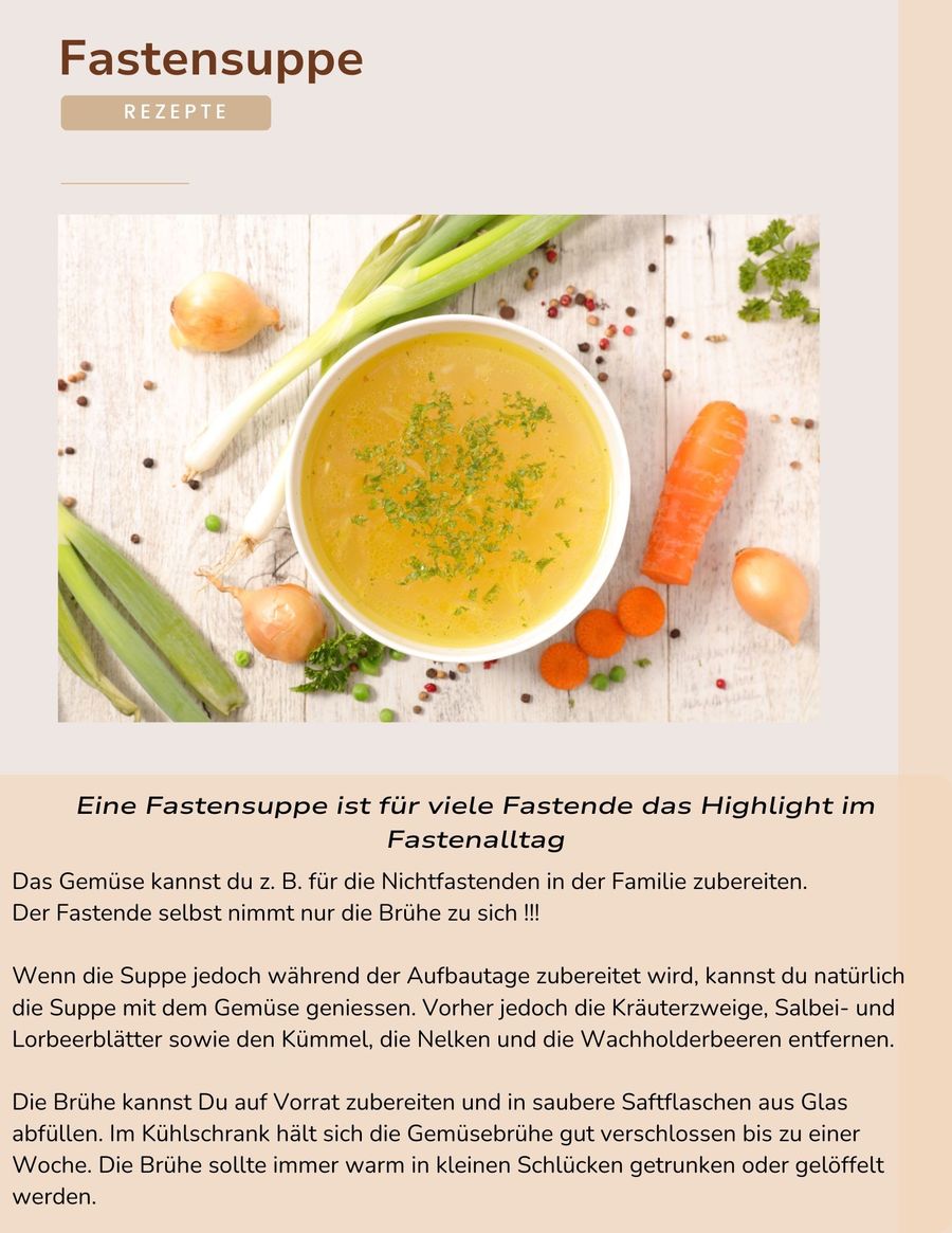 Seite aus dem Heilfasten-Workbook